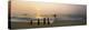 Posts and Tide Break on the Beach at Sunrise, Cape Hatteras National Seashore, North Carolina, USA-null-Premier Image Canvas