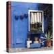 Pot Plants on Blue Painted Venice Building Exterior-Mike Burton-Premier Image Canvas