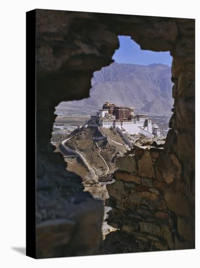 Potala Palace, Seen Through Ruined Fort Window, Lhasa, Tibet-Nigel Blythe-Premier Image Canvas