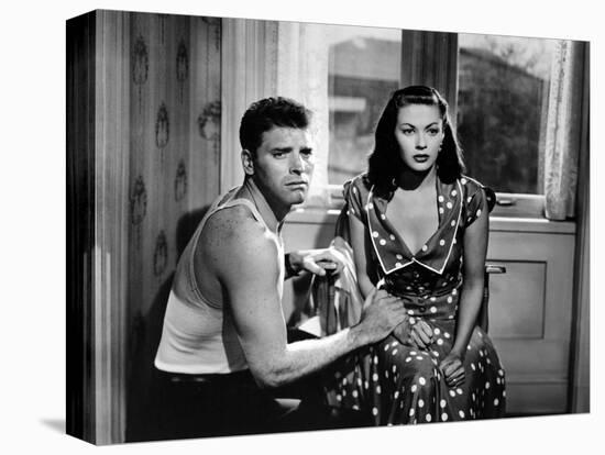 Pour Toi j'ai Tue CRISS CROSS by RobertSiodmak with Burt Lancaster and Yvonne by Carlo, 1949 (b/w p-null-Stretched Canvas