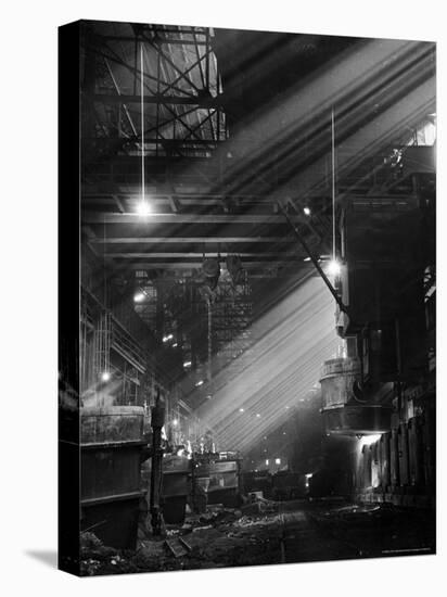 Pouring Ingots at Carnegie Illinois Steel Plant-Andreas Feininger-Premier Image Canvas