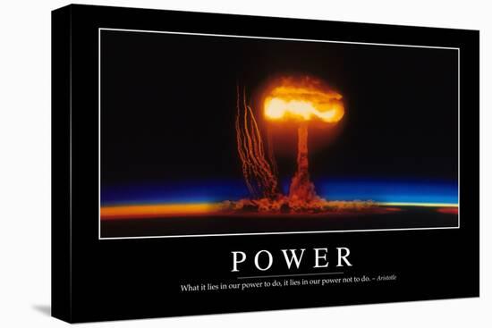 Power: Inspirational Quote and Motivational Poster-null-Premier Image Canvas