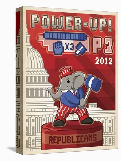 Power-Up! (Elephant)-Anderson Design Group-Stretched Canvas