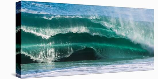 Powerful wave breaking off a beach, Hawaii-Mark A Johnson-Premier Image Canvas