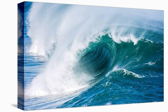 Powerful wave breaking off a beach, Hawaii-Mark A Johnson-Premier Image Canvas