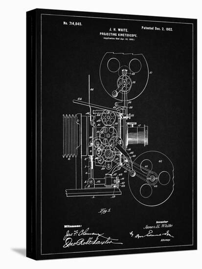 PP1000-Vintage Black Projecting Kinetoscope Patent Poster-Cole Borders-Premier Image Canvas
