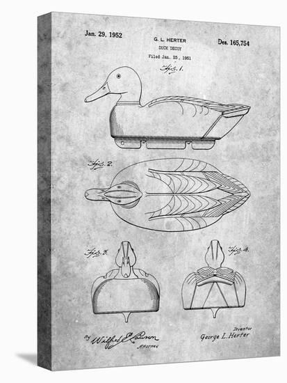 PP1001-Slate Propelled Duck Decoy Patent Poster-Cole Borders-Premier Image Canvas