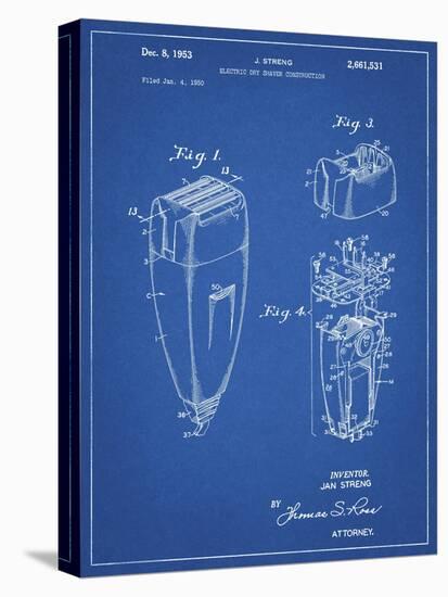 PP1011-Blueprint Remington Electric Shaver Patent Poster-Cole Borders-Premier Image Canvas