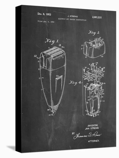 PP1011-Chalkboard Remington Electric Shaver Patent Poster-Cole Borders-Premier Image Canvas