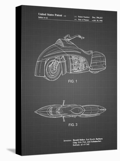 PP1015-Black Grid Robin Motorcycle Patent Poster-Cole Borders-Premier Image Canvas