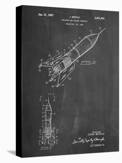 PP1016-Chalkboard Rocket Ship Concept 1963 Patent Poster-Cole Borders-Premier Image Canvas