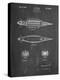 PP1017-Chalkboard Rocket Ship Model Patent Poster-Cole Borders-Premier Image Canvas