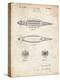 PP1017-Vintage Parchment Rocket Ship Model Patent Poster-Cole Borders-Premier Image Canvas