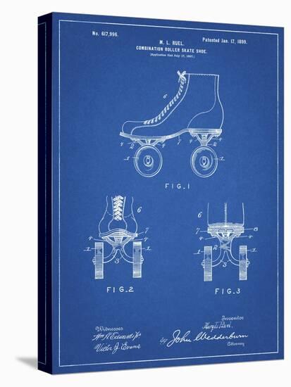PP1019-Blueprint Roller Skate 1899 Patent Poster-Cole Borders-Premier Image Canvas