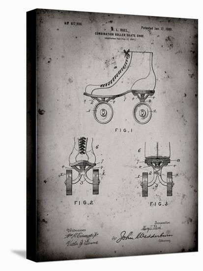 PP1019-Faded Grey Roller Skate 1899 Patent Poster-Cole Borders-Premier Image Canvas