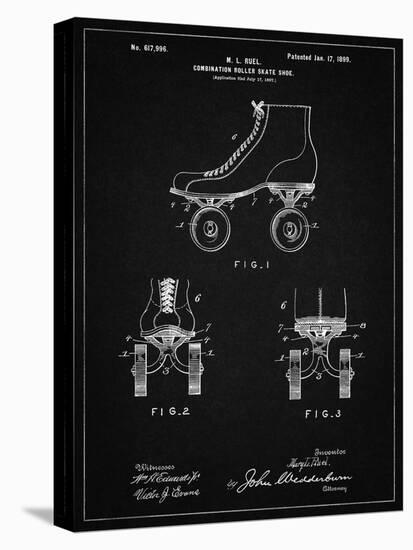 PP1019-Vintage Black Roller Skate 1899 Patent Poster-Cole Borders-Premier Image Canvas