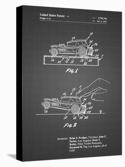 PP1020-Black Grid Rubber Band Toy Car Patent Poster-Cole Borders-Premier Image Canvas