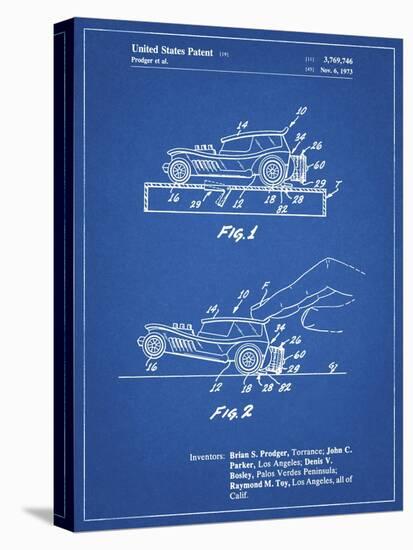 PP1020-Blueprint Rubber Band Toy Car Patent Poster-Cole Borders-Premier Image Canvas