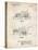 PP1020-Vintage Parchment Rubber Band Toy Car Patent Poster-Cole Borders-Premier Image Canvas