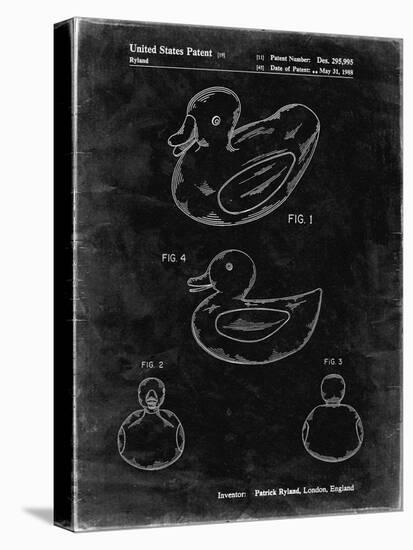 PP1021-Black Grunge Rubber Ducky Patent Poster-Cole Borders-Premier Image Canvas