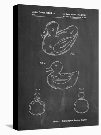 PP1021-Chalkboard Rubber Ducky Patent Poster-Cole Borders-Premier Image Canvas