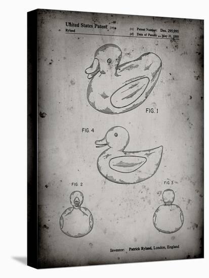PP1021-Faded Grey Rubber Ducky Patent Poster-Cole Borders-Premier Image Canvas