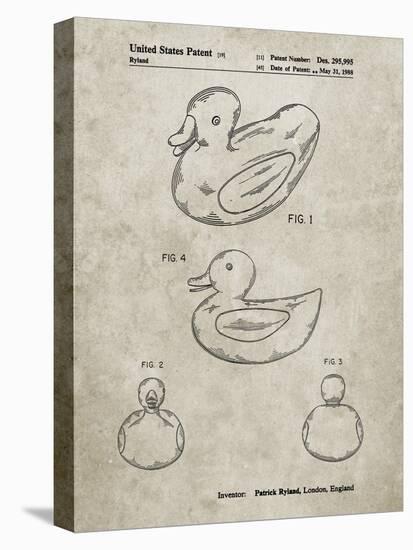PP1021-Sandstone Rubber Ducky Patent Poster-Cole Borders-Premier Image Canvas