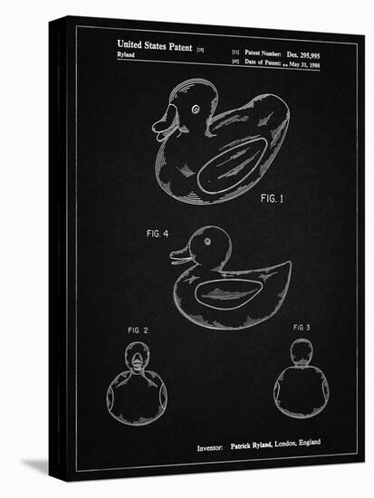 PP1021-Vintage Black Rubber Ducky Patent Poster-Cole Borders-Premier Image Canvas