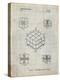 PP1022-Antique Grid Parchment Rubik's Cube Patent Poster-Cole Borders-Premier Image Canvas