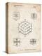 PP1022-Vintage Parchment Rubik's Cube Patent Poster-Cole Borders-Premier Image Canvas