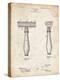 PP1026-Vintage Parchment Safety Razor Patent Poster-Cole Borders-Premier Image Canvas