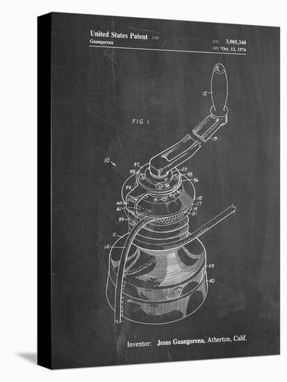 PP1027-Chalkboard Sailboat Winch Patent Poster-Cole Borders-Premier Image Canvas