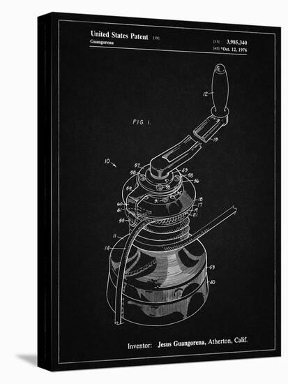 PP1027-Vintage Black Sailboat Winch Patent Poster-Cole Borders-Premier Image Canvas