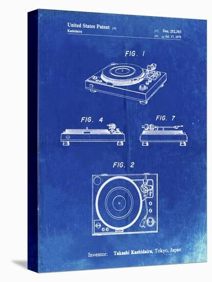 PP1028-Faded Blueprint Sansui Turntable 1979 Patent Poster-Cole Borders-Premier Image Canvas