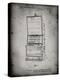 PP1043-Faded Grey Slot Machine Patent Poster-Cole Borders-Premier Image Canvas