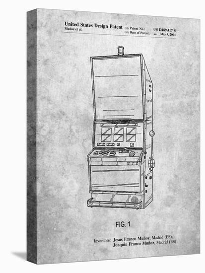 PP1043-Slate Slot Machine Patent Poster-Cole Borders-Premier Image Canvas