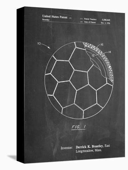PP1047-Chalkboard Soccer Ball Layers Patent Poster-Cole Borders-Premier Image Canvas
