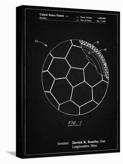 PP1047-Vintage Black Soccer Ball Layers Patent Poster-Cole Borders-Premier Image Canvas