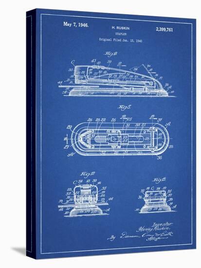 PP1052-Blueprint Stapler Patent Poster-Cole Borders-Premier Image Canvas