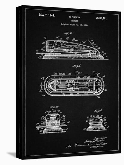 PP1052-Vintage Black Stapler Patent Poster-Cole Borders-Premier Image Canvas