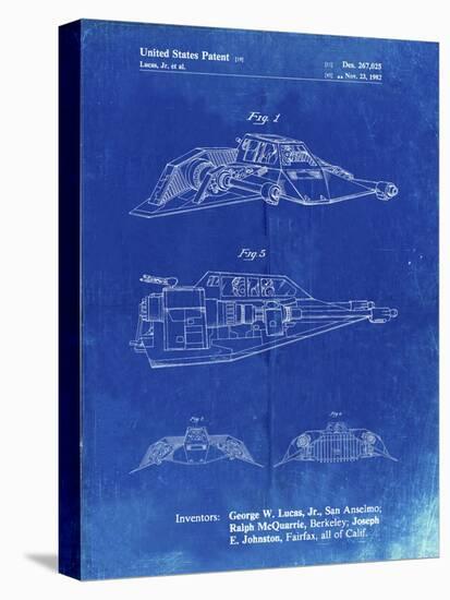 PP1057-Faded Blueprint Star Wars Snowspeeder Poster-Cole Borders-Premier Image Canvas