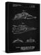 PP1057-Vintage Black Star Wars Snowspeeder Poster-Cole Borders-Premier Image Canvas