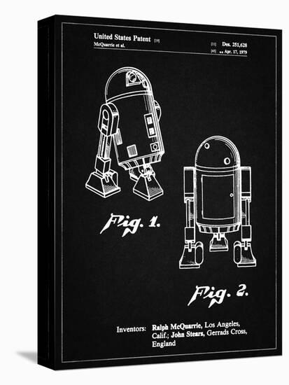 PP1063-Vintage Black Starwars r2d2 Patent Art-Cole Borders-Premier Image Canvas