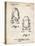 PP1063-Vintage Parchment Starwars r2d2 Patent Art-Cole Borders-Premier Image Canvas