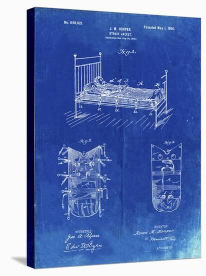 PP1068-Faded Blueprint Strait Jacket Patent Poster-Cole Borders-Premier Image Canvas