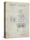 PP1072-Antique Grid Parchment Super Nintendo Console Remote and Cartridge Patent Poster-Cole Borders-Premier Image Canvas