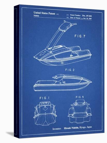 PP1076-Blueprint Suzuki Jet Ski Patent Poster-Cole Borders-Premier Image Canvas