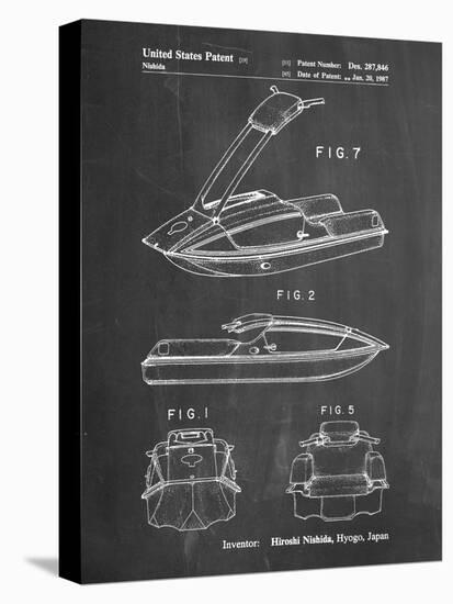 PP1076-Chalkboard Suzuki Jet Ski Patent Poster-Cole Borders-Premier Image Canvas