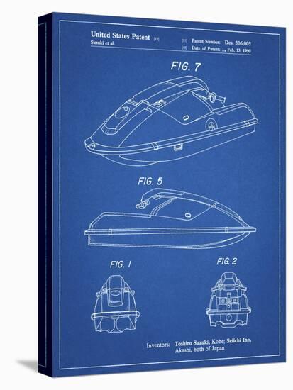 PP1077-Blueprint Suzuki Wave Runner Patent Poster-Cole Borders-Premier Image Canvas