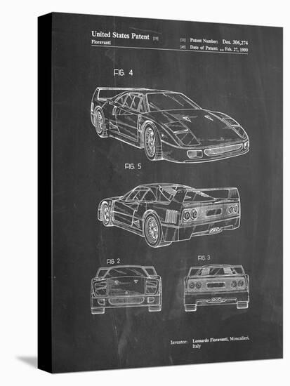 PP108-Chalkboard Ferrari 1990 F40 Patent Poster-Cole Borders-Premier Image Canvas